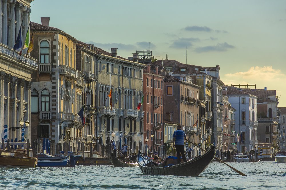 Venice, Grand Canal, Gondola, Gondolier, Italy